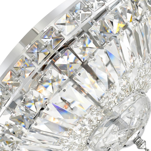 Cwi Lighting Stefania 3 Light Bowl Flush Mount With Chrome Finish 8003C12C - main